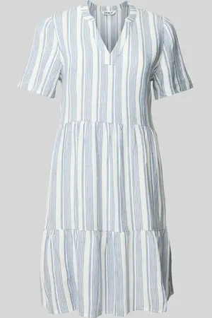 ONLY Sukienka casualowa o kroju comfort fit z mieszanki wiskozy i lnu model ‘TIRI-CARO’