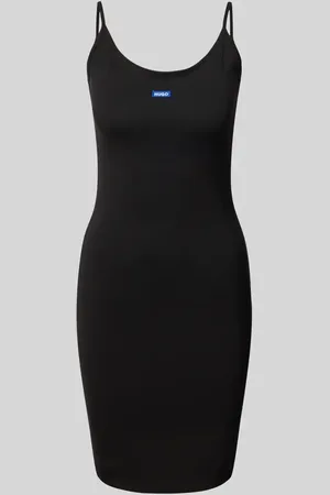 Hugo Blue Sukienka mini z naszywką z logo model ‘Narya’