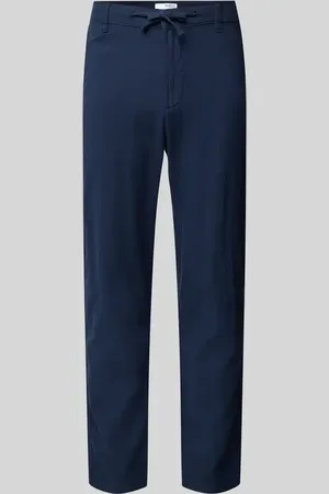 SELECTED Spodnie o kroju slim taperd fit z tunelem model ‘Brody’