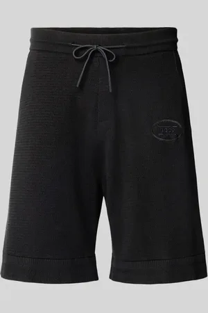 HUGO BOSS Szorty z dzianiny dresowej z wyhaftowanym logo model ‘Heritage’