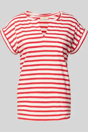 Freequent T-shirt z dekoltem w serek model ‘Viva’