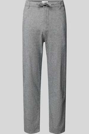 SELECTED Spodnie o kroju slim taperd fit z tunelem model ‘Brody’