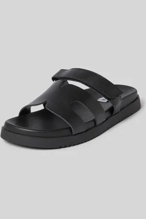 Steve Madden Klapki skórzane z zapięciem na rzep model ‘MISSILE’