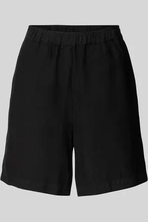 Mos Mosh Szorty lniane o kroju regular fit z elastycznym pasem model ‘Emmie’