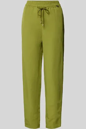 Marc Cain Spodnie materiałowe o kroju tapered fit z tunelem
