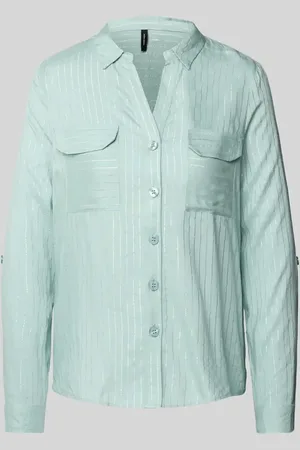 VERO MODA Bluzka koszulowa o kroju regular fit z czystej wiskozy model ‘BUMPY’