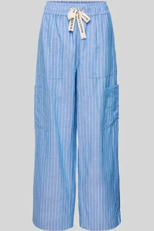 Scotch&Soda Spodnie materiałowe z szerokimi nogawkami i nakładanymi kieszeniami na nogawce