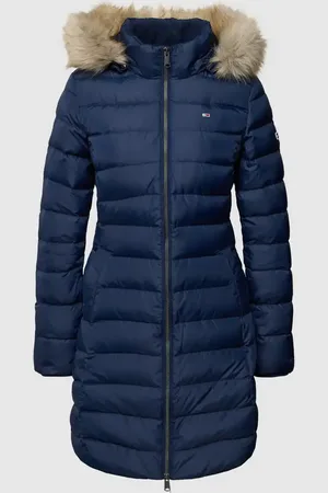 Tommy Hilfiger Płaszcz puchowy z wyhaftowanym logo