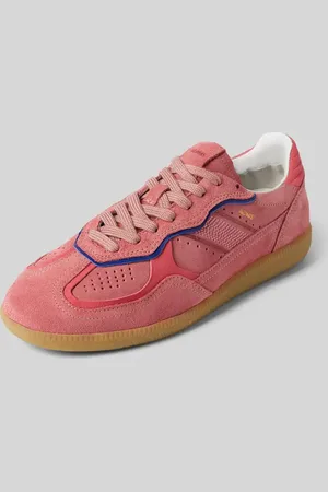 ALOHAS Sneakersy skórzane z detalem z logo