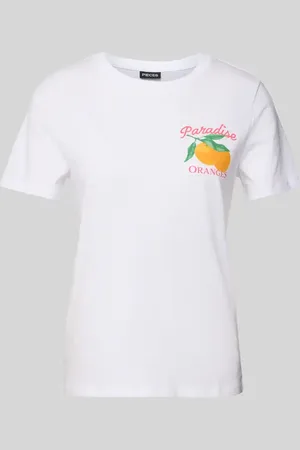 Pieces® T-shirt o kroju regular fit z czystej bawełny model ‘SUMMER’