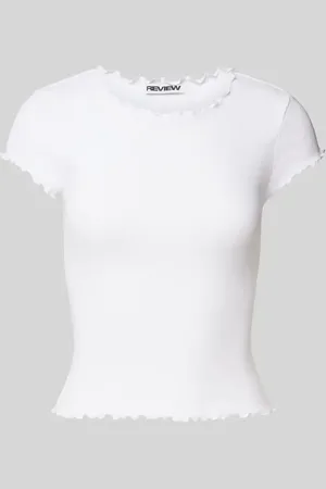 Review T-shirt z falistym dołem