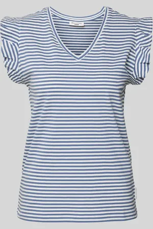 Marc O’ Polo T-shirt z rękawami z falbaną