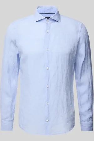 JOOP! Koszula lniana o kroju slim fit z kołnierzykiem typu cutaway