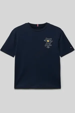 Tommy Hilfiger T-shirt z nadrukiem ze sloganem