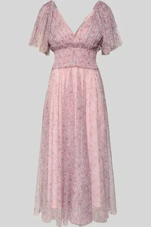 Lace & Beads Sukienka koktajlowa o długości do kolan z dekoltem w serek