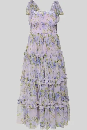 Lace & Beads Sukienka koktajlowa z prostokątnym dekoltem