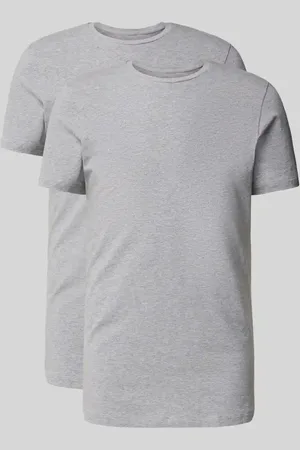 Bread & Boxers T-shirt z prążkowanym okrągłym dekoltem
