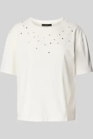 Oui T-shirt zdobiony kamieniami