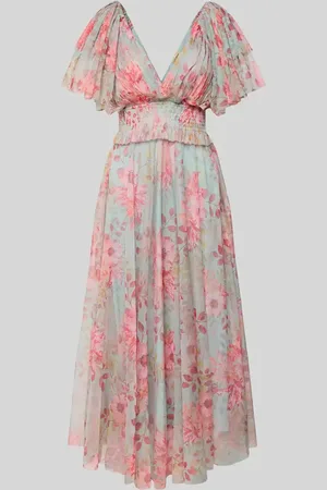 Lace & Beads Sukienka koktajlowa o długości do kolan z dekoltem w serek