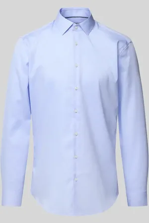 Jake*s Koszula biznesowa o kroju slim fit z listwą guzikową