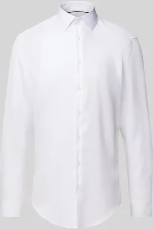 Jake*s Koszula biznesowa o kroju slim fit z listwą guzikową