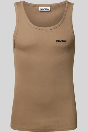 Review Top z wyhaftowanym logo