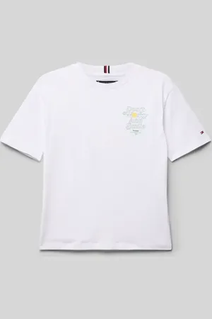 Tommy Hilfiger T-shirt z nadrukiem ze sloganem