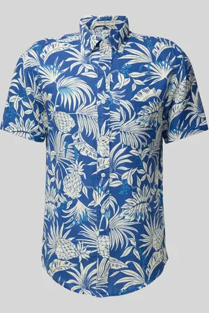 GANT Koszula lniana o kroju regular fit z kołnierzykiem typu button down