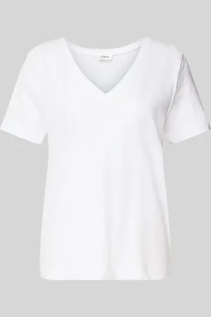 QS by s.Oliver T-shirt o kroju regular fit z czystej bawełny