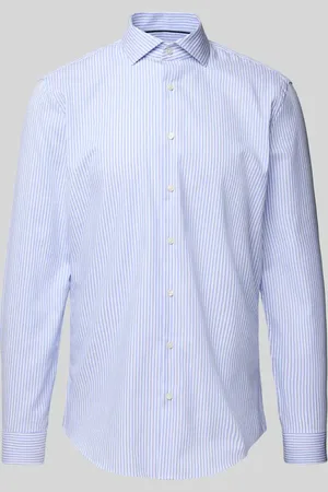 Jake*s Koszula biznesowa o kroju slim fit z listwą guzikową