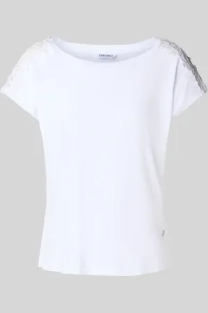 Zabaione T-shirt z prążkowanym okrągłym dekoltem