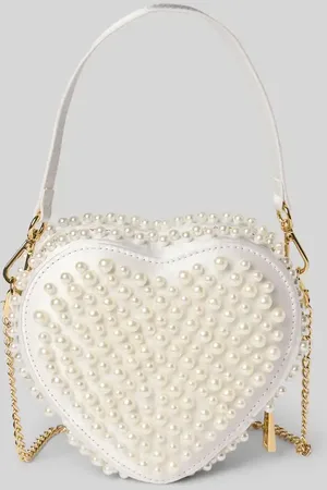 WEAT Torba na ramię z ozdobnymi perełkami model ‘Midi Heart’