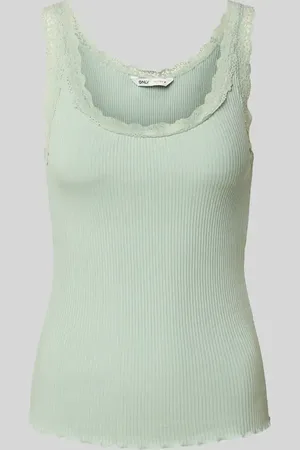 ONLY Top o kroju regular fit z dołem obszytym falbaną model ‘SARA’