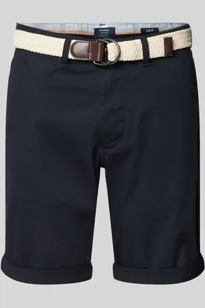 McNeal Bermudy o kroju slim fit z paskiem
