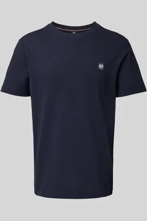 Lerros T-shirt z fakturowanym wzorem i okrągłym dekoltem