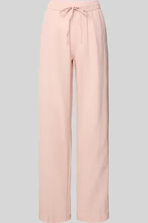 Neo Noir Spodnie lniane o kroju straight fit z wpuszczanymi kieszeniami model ‘Sonar’
