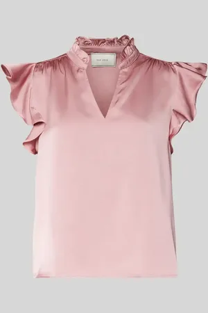 Neo Noir Top bluzkowy o kroju regular fit ze stójką model ‘Stella’
