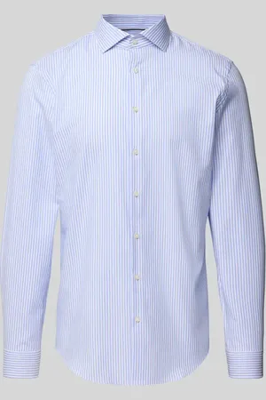 Jake*s Koszula biznesowa o kroju slim fit z listwą guzikową