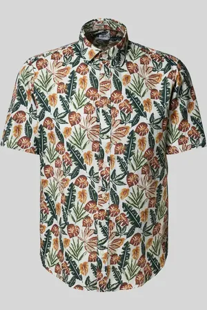 Jake*s Koszula lniana o kroju casual fit z kołnierzykiem typu kent