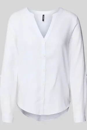 VERO MODA Bluzka o kroju regular fit z długim rękawem z mieszanki lnu i wiskozy model ‘LINN’