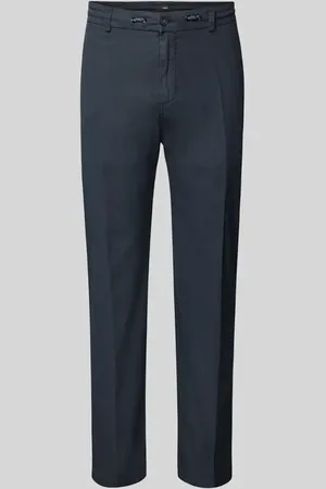 Cinque Chinosy lniane o kroju tapered fit w kant model ‘JULI-O’