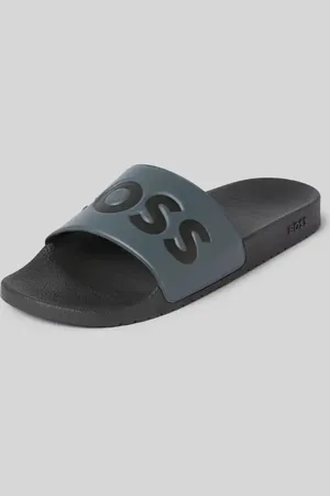 HUGO BOSS Klapki z detalami z logo model ‘Aryeh’
