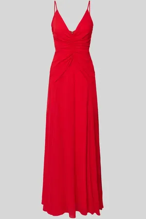 Lace & Beads Sukienka wieczorowa z marszczeniami i cienkimi ramiączkami