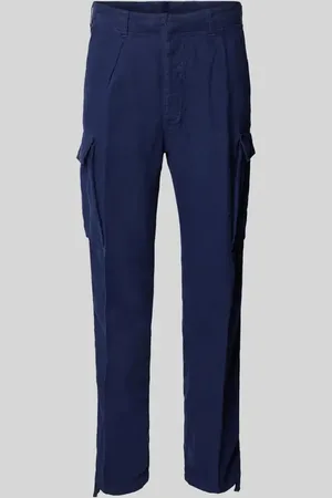Ralph Lauren Spodnie cargo z lnu z detalem z logo