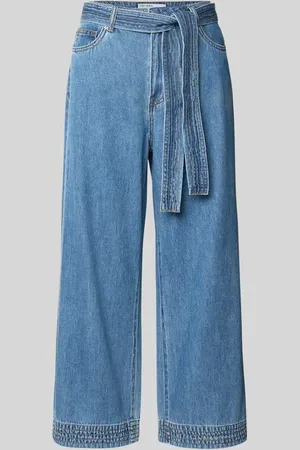 VERO MODA Kuloty jeansowe z szeroką nogawką z czystej bawełny model ‘KATHY’