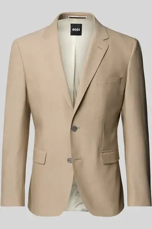 HUGO BOSS Marynarka na dwa guziki o kroju slim fit z kołnierzem z połami model ‘Jasper’