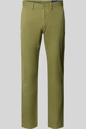 Ralph Lauren Spodnie lniane o kroju regular fit z zapięciem na guzik i zamek błyskawiczny