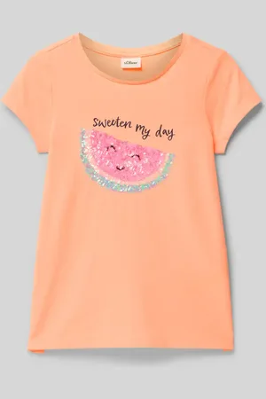 QS by s.Oliver T-shirt o linii A z czystej bawełny