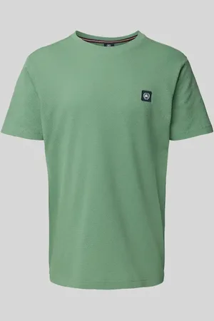 Lerros T-shirt z fakturowanym wzorem i okrągłym dekoltem