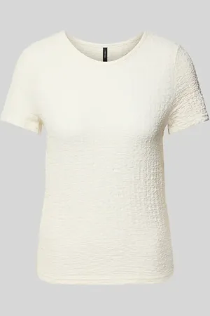 VERO MODA T-shirt o kroju regular fit z efektem marszczenia model ‘ELENE’